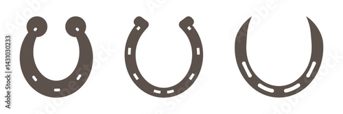 horseshoe silhouette simple flat vector