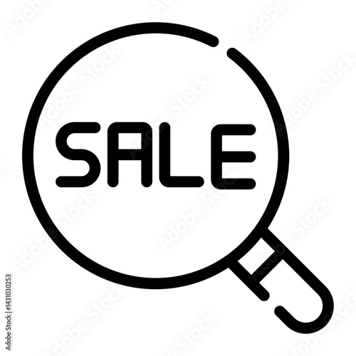 sale tag line icon