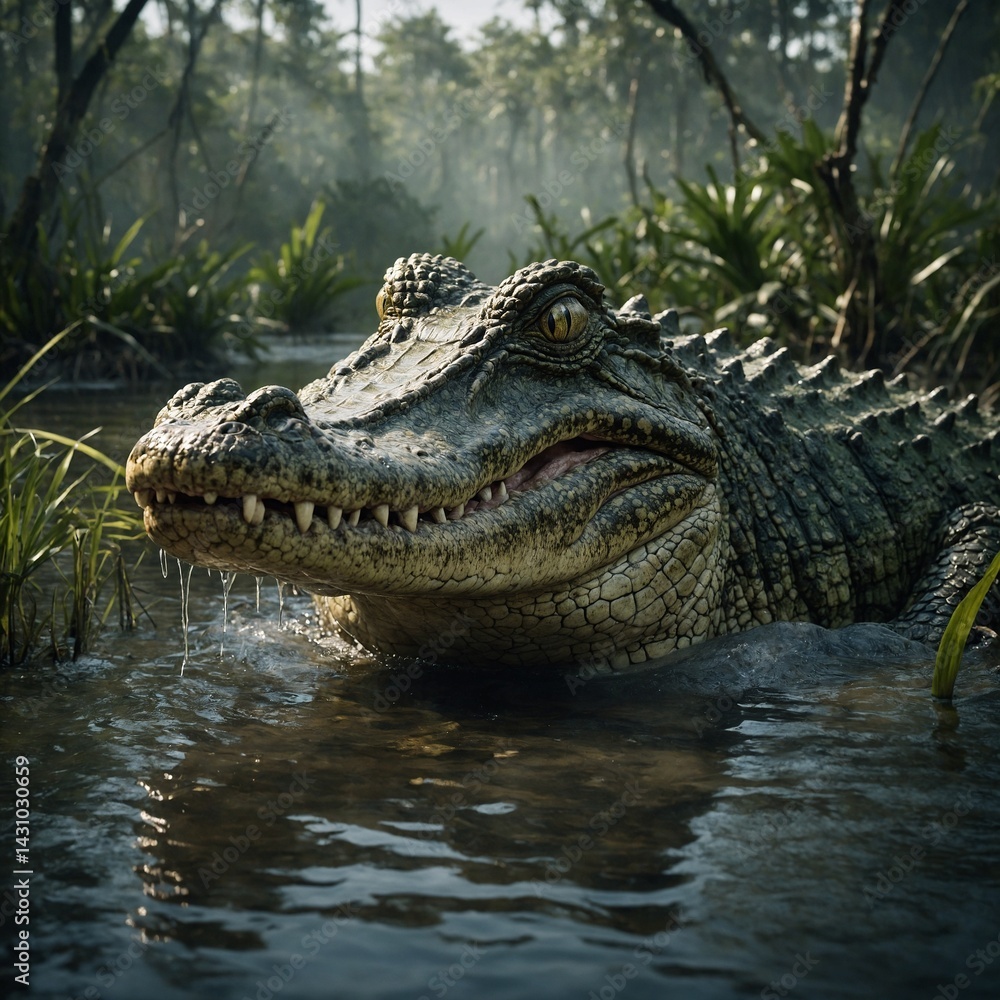 Obraz premium alligator in the everglades