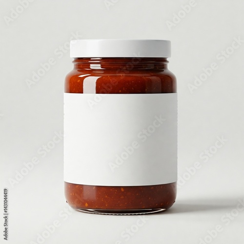 Wallpaper Mural Gourmet BBQ Sauce Jar Tomato-Based Blank Label Isolated White Torontodigital.ca