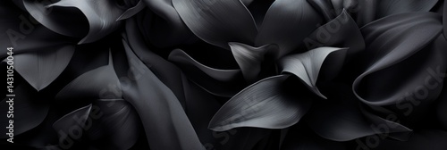 black flowers background