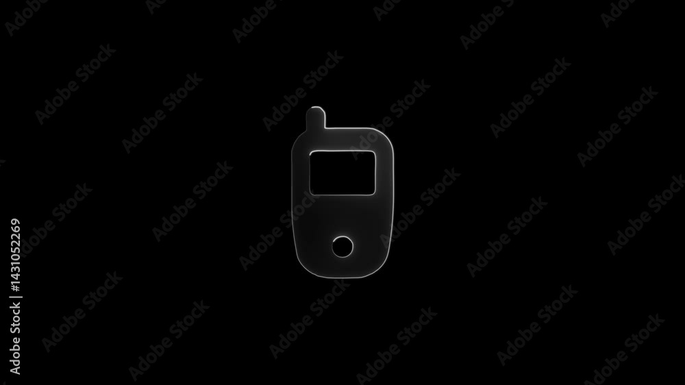 Neon Blue Light Smartphone Mock up Vector Illustration. Futuristic Mobile Screen with Glowing Shadow. Mobile phone with wireless internet connection, wifi hotspot control.