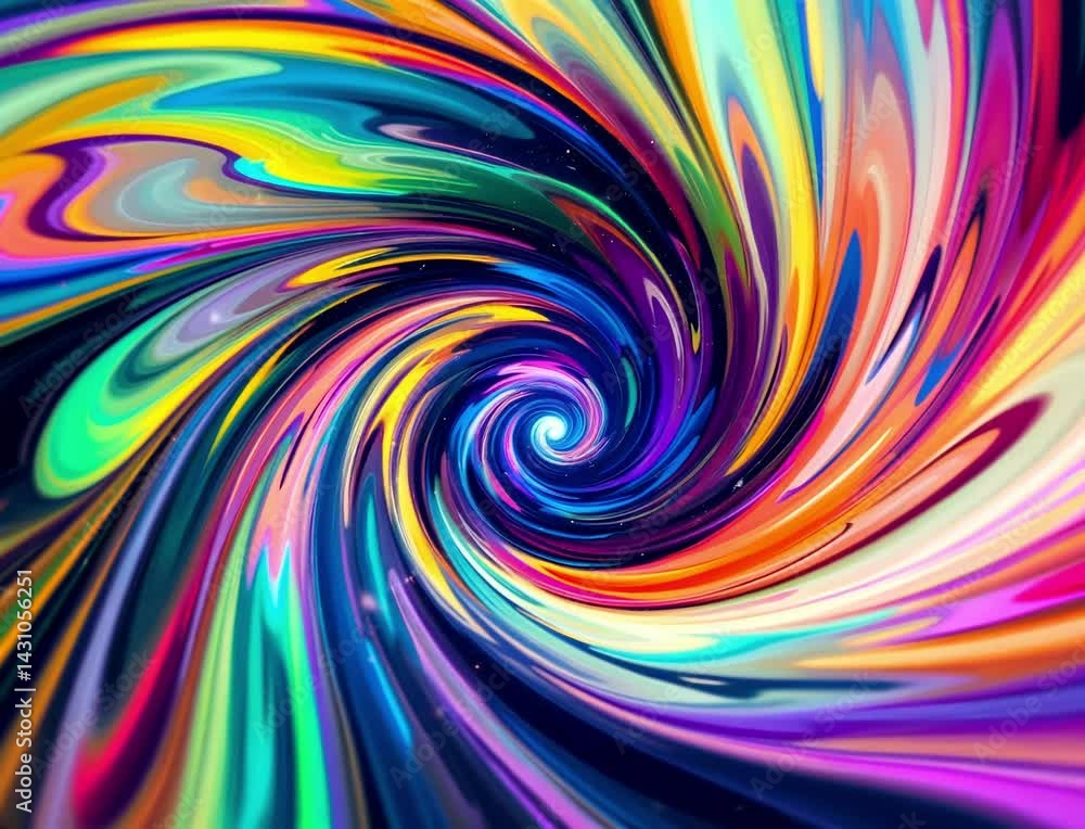 Vibrant Abstract Spiral Design with a Swirling Effect Vibrant Abstract Spiral Design with a Swirling Effect