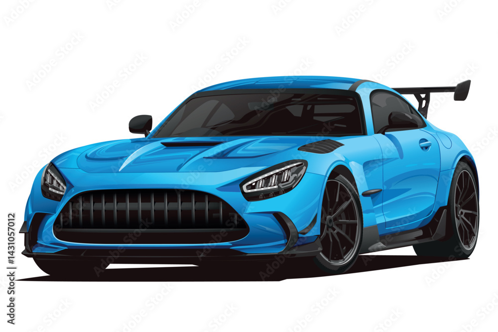 GT Sports Car Vector Illustration GT Sports Car Vector Illustration