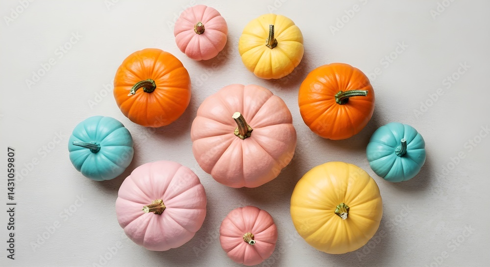 Colección de calabazas de yeso hechas a mano. Banner para fondo de fiestas otoñales. Calabazas artesanales para Halloween, Acción de Gracias y decoración otoñal. Colección de calabazas de yeso hechas a mano. Banner para fondo de fiestas otoñales. Calabazas artesanales para Halloween, Acción de Gracias y decoración otoñal.