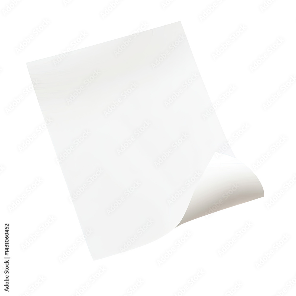 Blank sheet of paper, one corner folded Blank sheet of paper, one corner folded