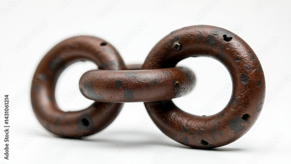 Rusty Metal Rings Joined Together Rusty Metal Rings Joined Together