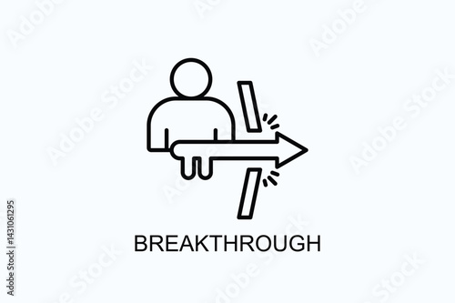 Breakthrough Icon Or Logo Isolated Illustration