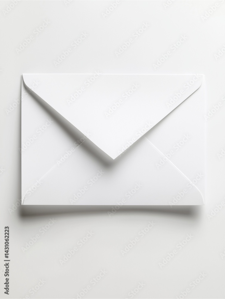 Minimalist Envelope: A pristine, blank envelope embodies simplicity and communication, casting a soft shadow on a smooth backdrop, inviting you to explore the art of connection. Minimalist Envelope: A pristine, blank envelope embodies simplicity and communication, casting a soft shadow on a smooth backdrop, inviting you to explore the art of connection.