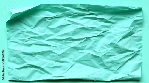 Wallpaper Mural Minimalist aesthetic of crumpled light teal paper with subtle shadows Torontodigital.ca