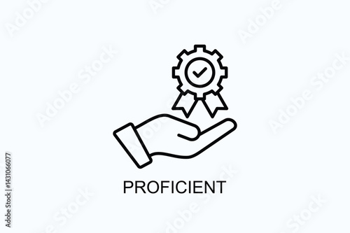 Proficient Icon Or Logo Isolated Illustration