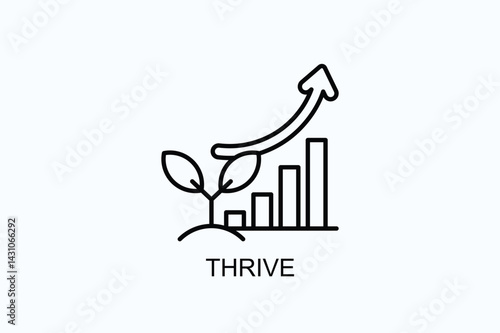 Thrive Icon Or Logo Isolated Illustration