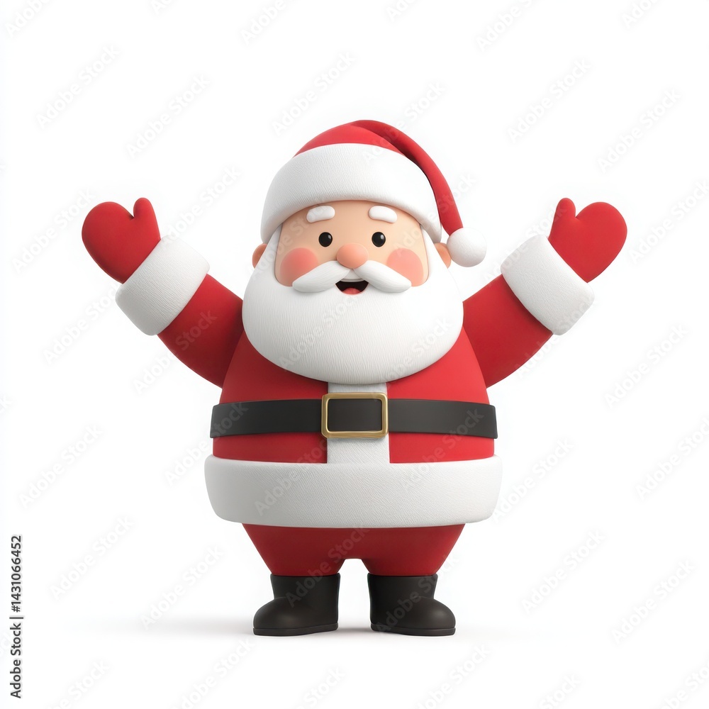 3d render santa claus figure isolated on white background 3d render santa claus figure isolated on white background