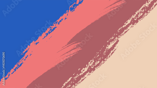 ABSTRACT BACKGROUND WITH SHAPES MESSY BRUSH PSTEL BLUE ORANGE BROWN COLORFUL DESIGN VECTOR TEMPLATE FOR WALLPAPER, COVER DESIGN