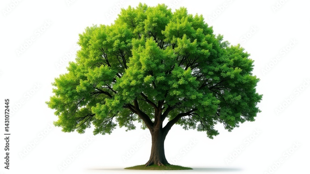 Fototapeta premium Green Tree Isolated On White Background
