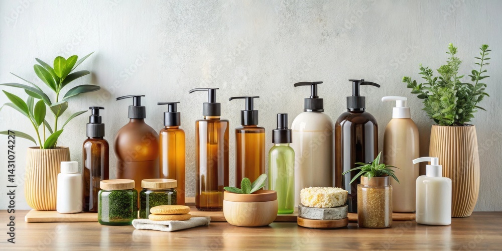 Aromatic Wellness Collection Luxurious Bath and Body Products Displayed with Natural Elements Aromatic Wellness Collection Luxurious Bath and Body Products Displayed with Natural Elements