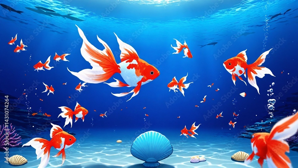 Obraz premium fish, abstract desktop background