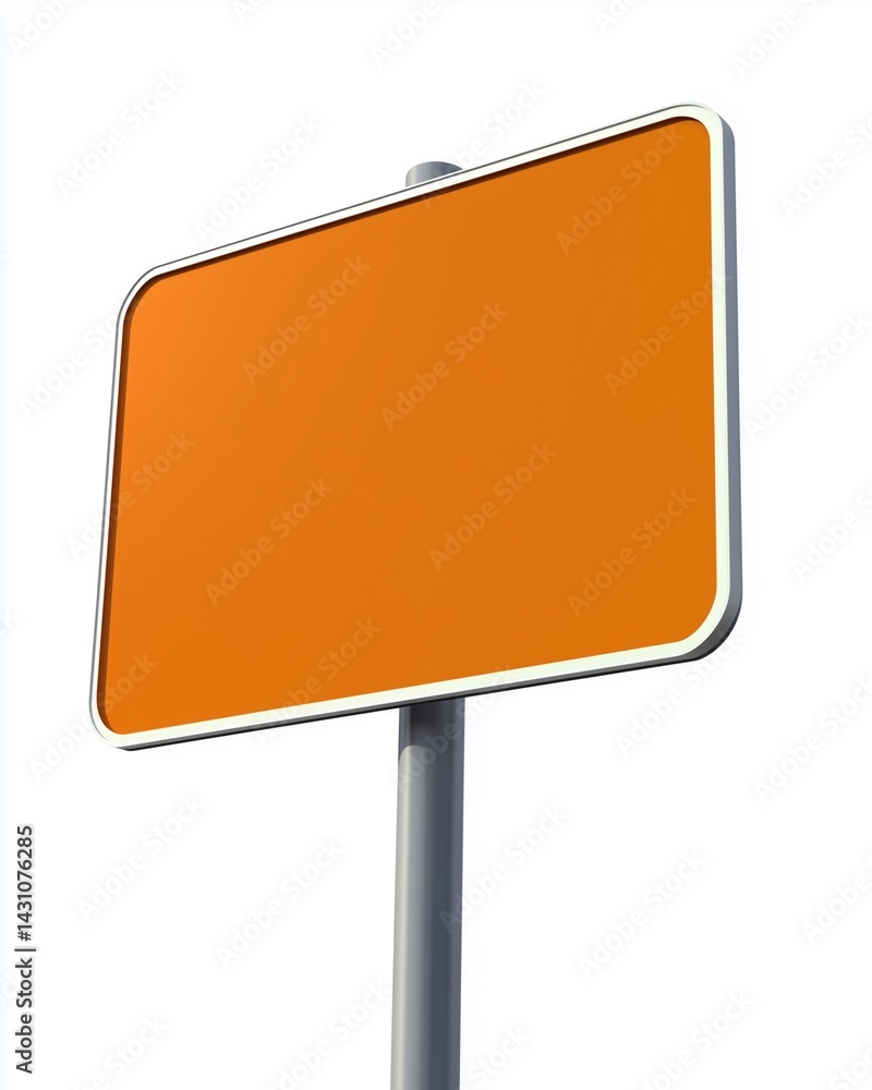 Road Sign for Direction: A close-up shot showcases an orange road sign against a clean backdrop. The design is modern, and the overall effect is minimalist. Road Sign for Direction: A close-up shot showcases an orange road sign against a clean backdrop. The design is modern, and the overall effect is minimalist.