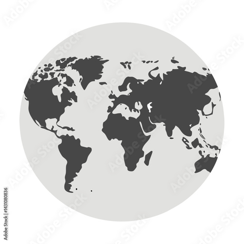 world map on white background