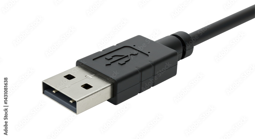 Isolated Close-up of USB Connector Isolated Close-up of USB Connector