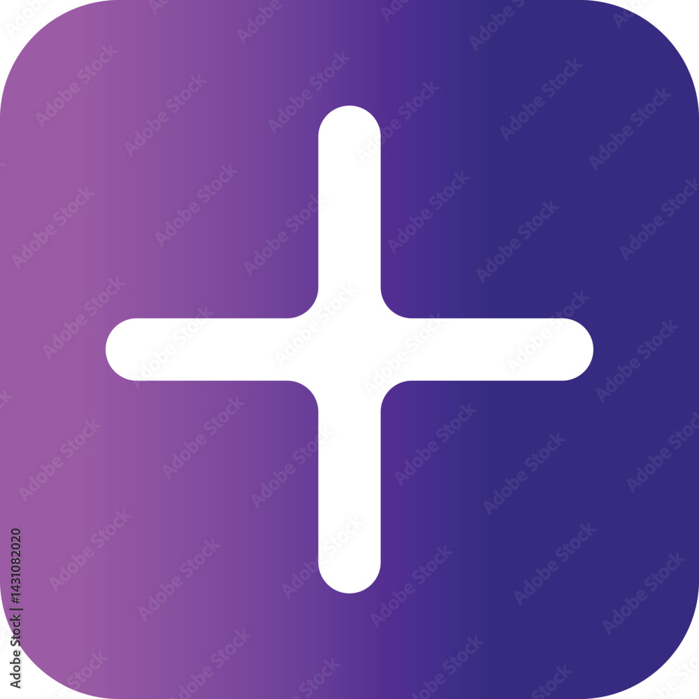 Fototapeta premium vector illustration of a plus icon