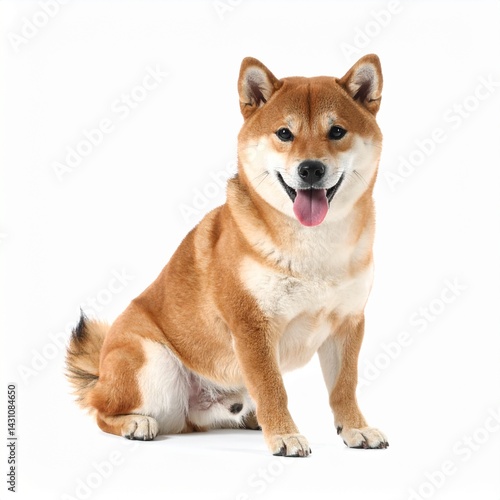 Wallpaper Mural 白い背景とお座りしている犬 Torontodigital.ca