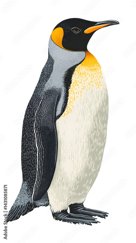 Fototapeta premium King Penguin Illustration