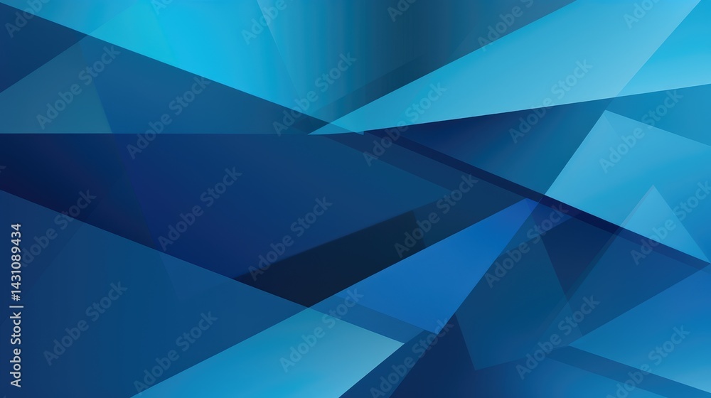 Obraz premium Abstract blue geometric background with white triangle elements vector presentation design template for business and technology concepts