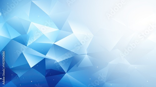 Abstract blue geometric background with white triangle elements vector presentation design template for business and technology concepts