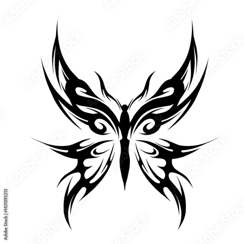 black and white tattoo butterfly