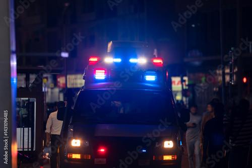Obraz na plátně Ambulance Responding to Emergency Call