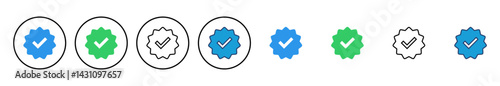 verified icon vector. verification check mark. approved icon