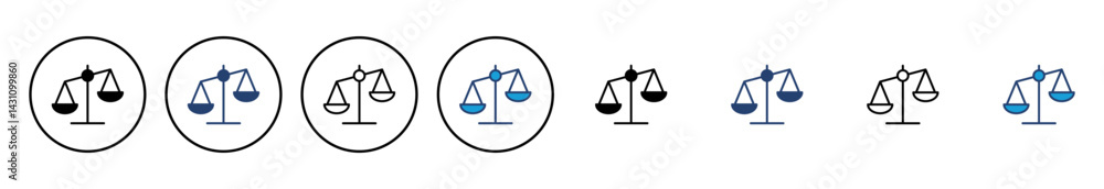 Scales icon vector. Law scale icon. Scales vector icon. Justice Scales icon vector. Law scale icon. Scales vector icon. Justice
