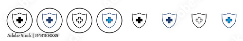 Health insurance icon vector. Insurance health document icon