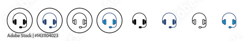 Headphone icon vector. Headvector icon symbols