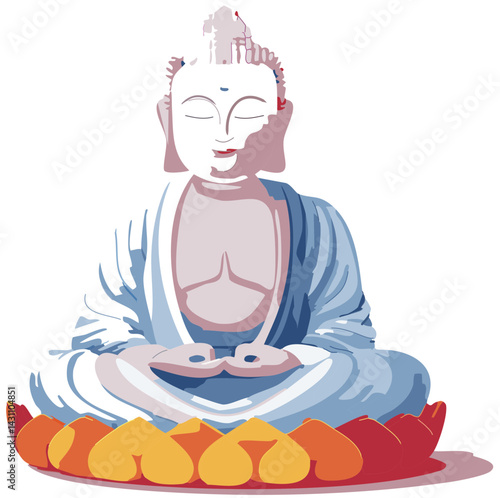buddha in lotus position
