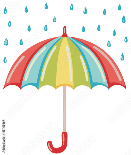 colorful umbrella vector illustration
