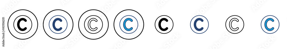 Copyright icon vector. copyright symbols Copyright icon vector. copyright symbols