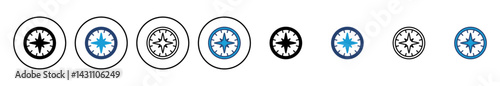 Compass icon vector. arrow compass icon vector