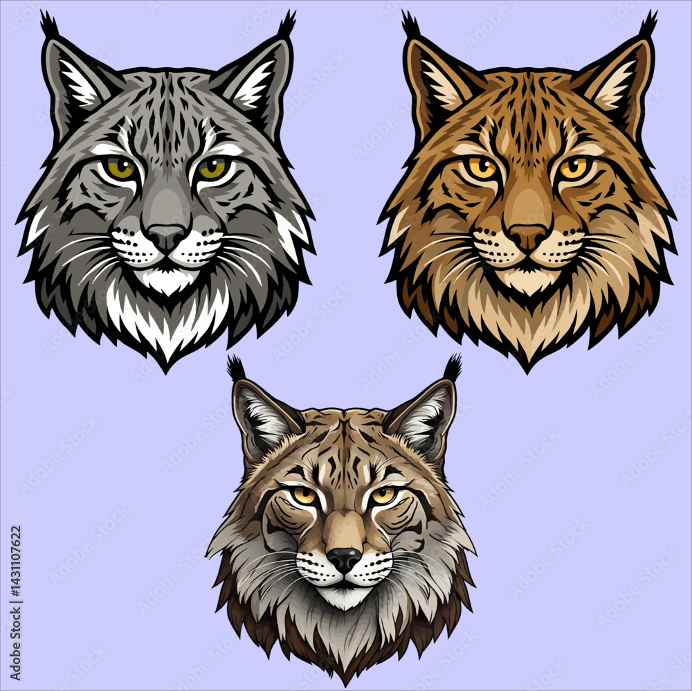 Fototapeta premium Lynx head vector logo.eps