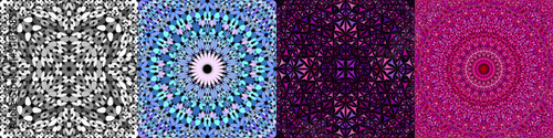 Seamless geometrical mandala pattern set