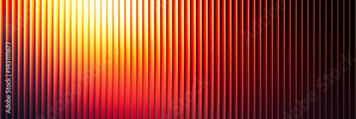 Vibrant gradient pattern with radiant fusion of warm tones of orange and red. Feel the heat with hot summer colors and clean geometry. Sunrise through fractal glass and intense light flow. Vector