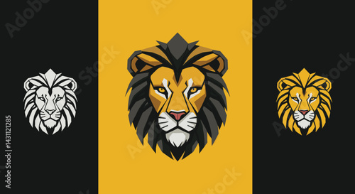 Lion Head Trio (Black, Yellow, Orange)