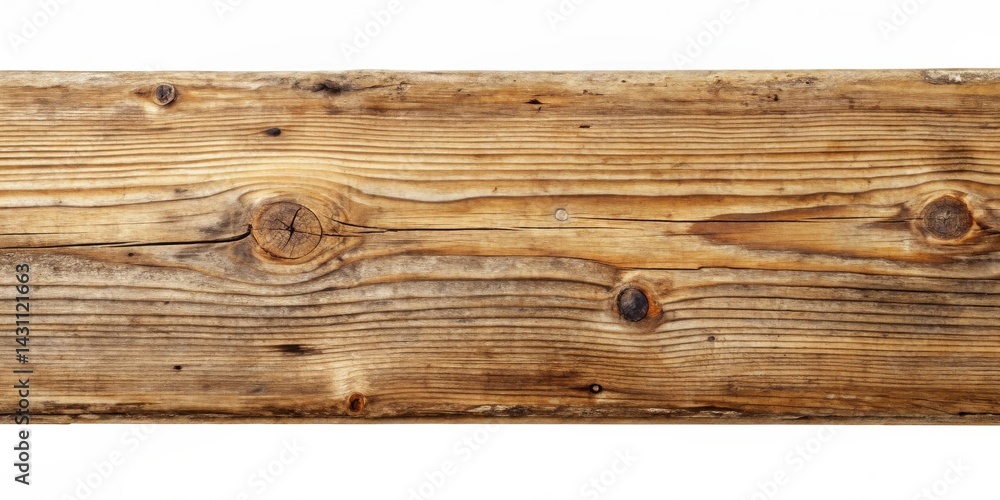 Fototapeta premium Rustic Weathered Wooden Plank Texture A Detailed Close-Up Showing Natural Grain and Knots