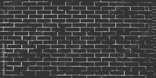 Vector Brick Wall Texture Background . Grunge Distress.