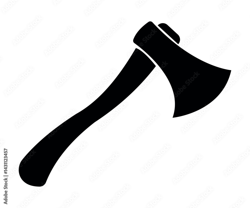 Axe Silhouette Icon Black Vector Illustration Axe Silhouette Icon Black Vector Illustration