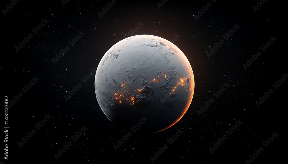Fototapeta premium Alien Planet Orbiting Stars