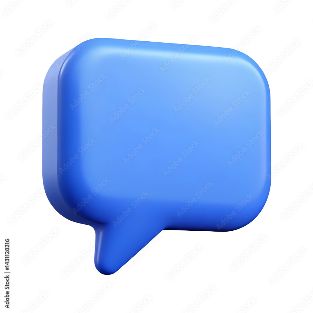 Vibrant Blue Speech Bubble Icon on PNG and transparent background Vibrant Blue Speech Bubble Icon on PNG and transparent background