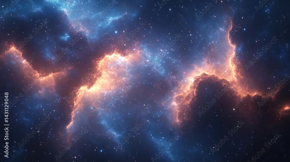 Cosmic nebulae in vibrant colors Cosmic nebulae in vibrant colors