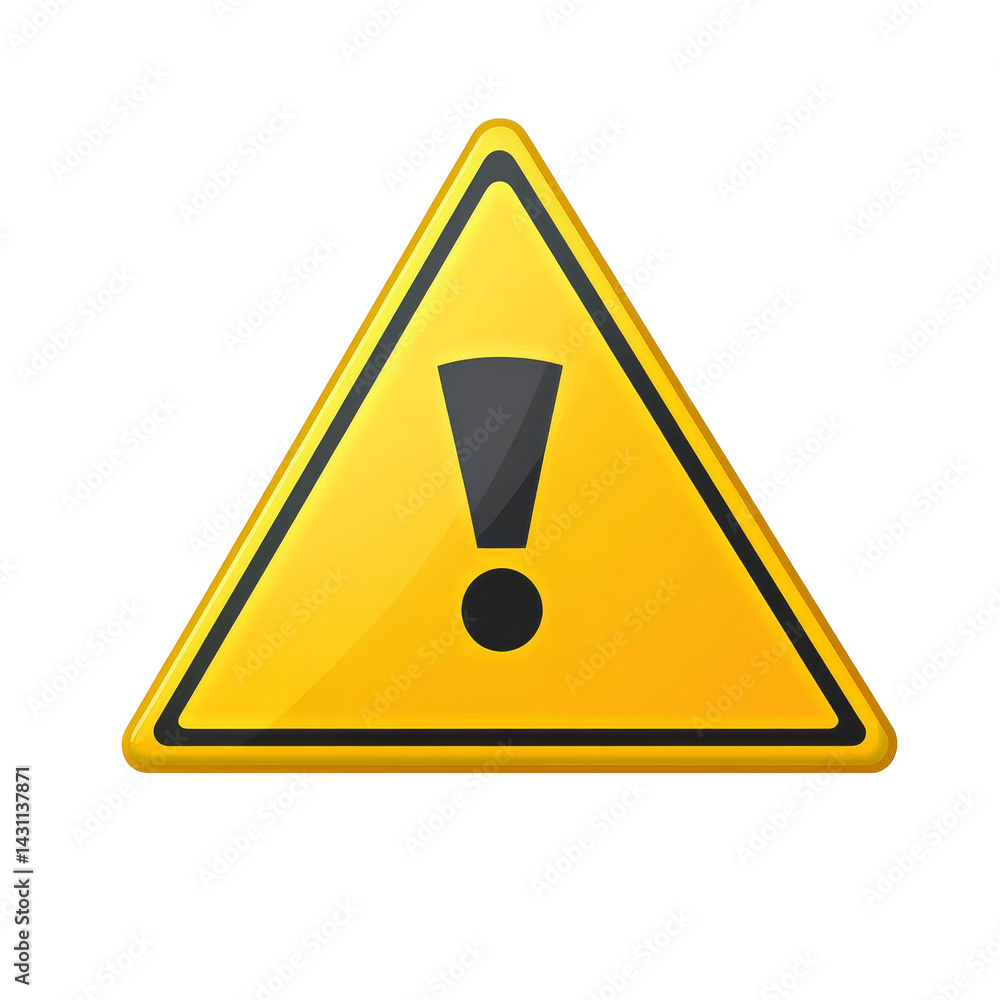 Caution sign warning about potential hazards and risks in various environments
